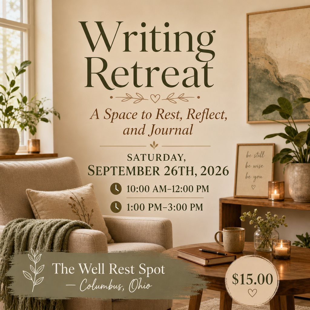 Writing Retreat at The Well Rest Spot — Saturday, September 26th, 2026 in Columbus, Ohio